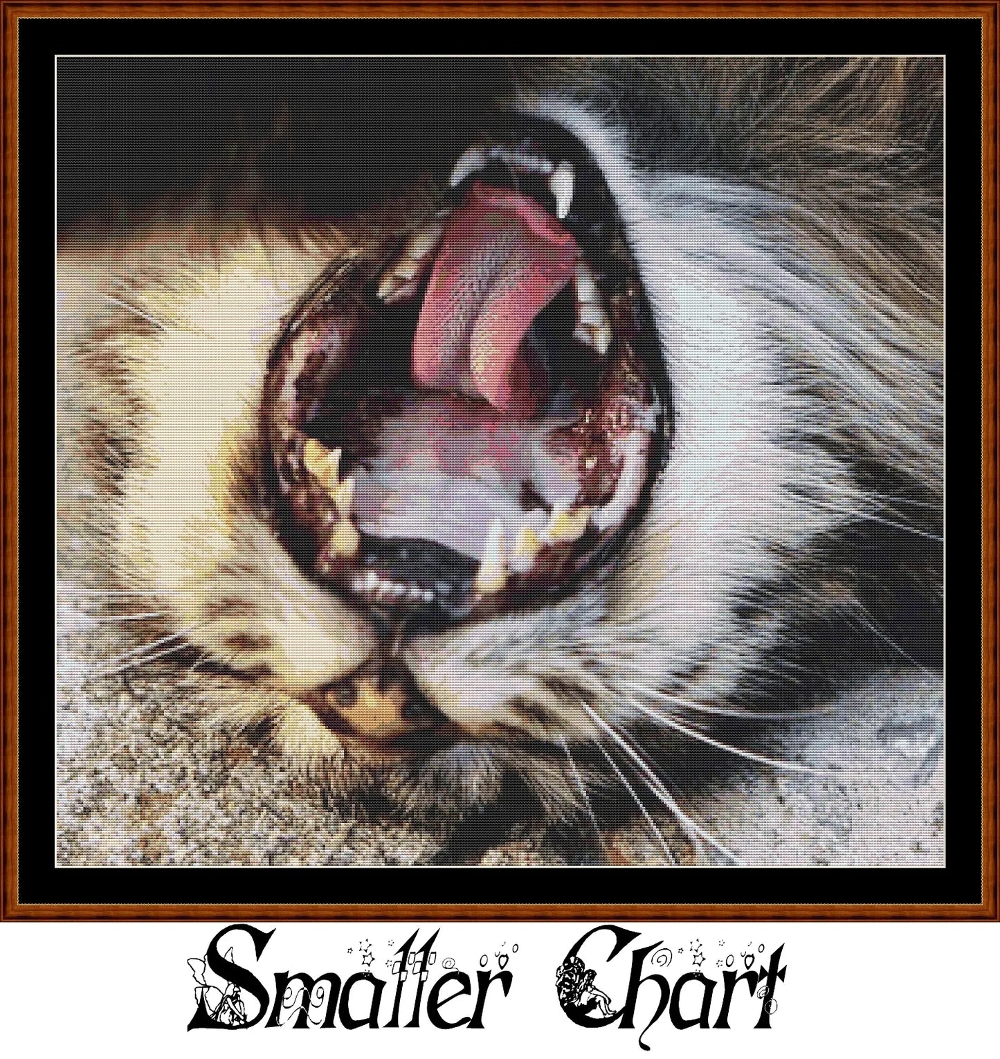 Fierce Kitty cross stitch patterns are expertly created from art by Andreas Glöckner (onkelglocke) under CC0 license