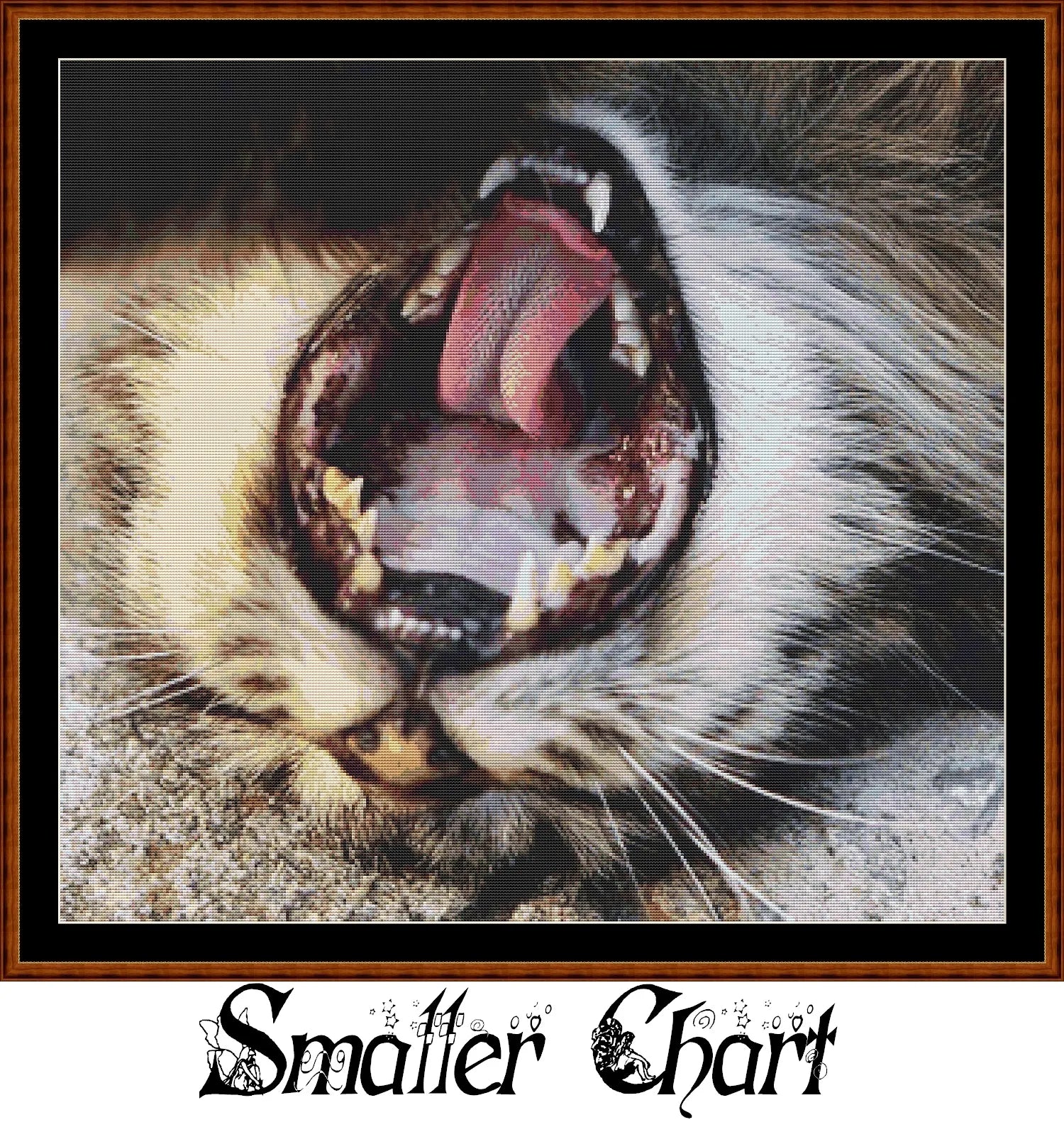 Fierce Kitty cross stitch patterns are expertly created from art by Andreas Glöckner (onkelglocke) under CC0 license