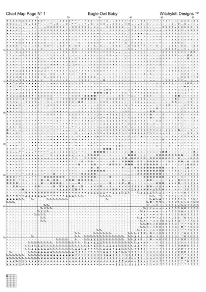 Eagle Owl Baby cross stitch patterns are expertly created from art by Sabine Löwer (papaya45) under CC0 license