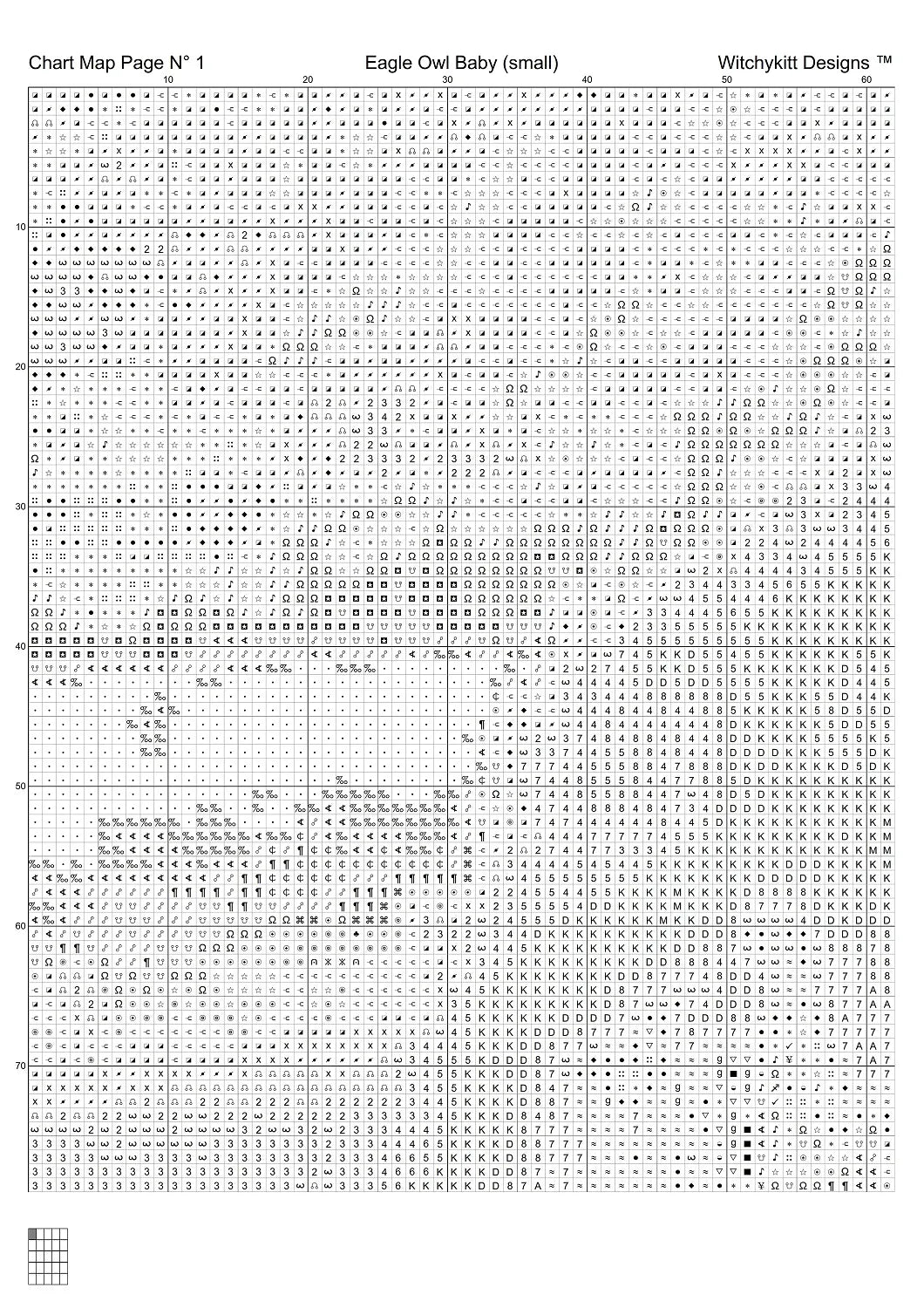 Eagle Owl Baby cross stitch patterns are expertly created from art by Sabine Löwer (papaya45) under CC0 license