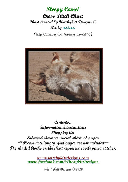 Sleepy Camel patterns created from a photo by Silvia under CC0 license