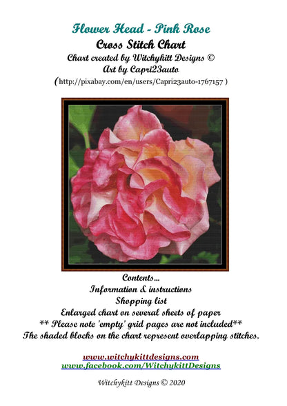 Flower Head - Pink Rose  