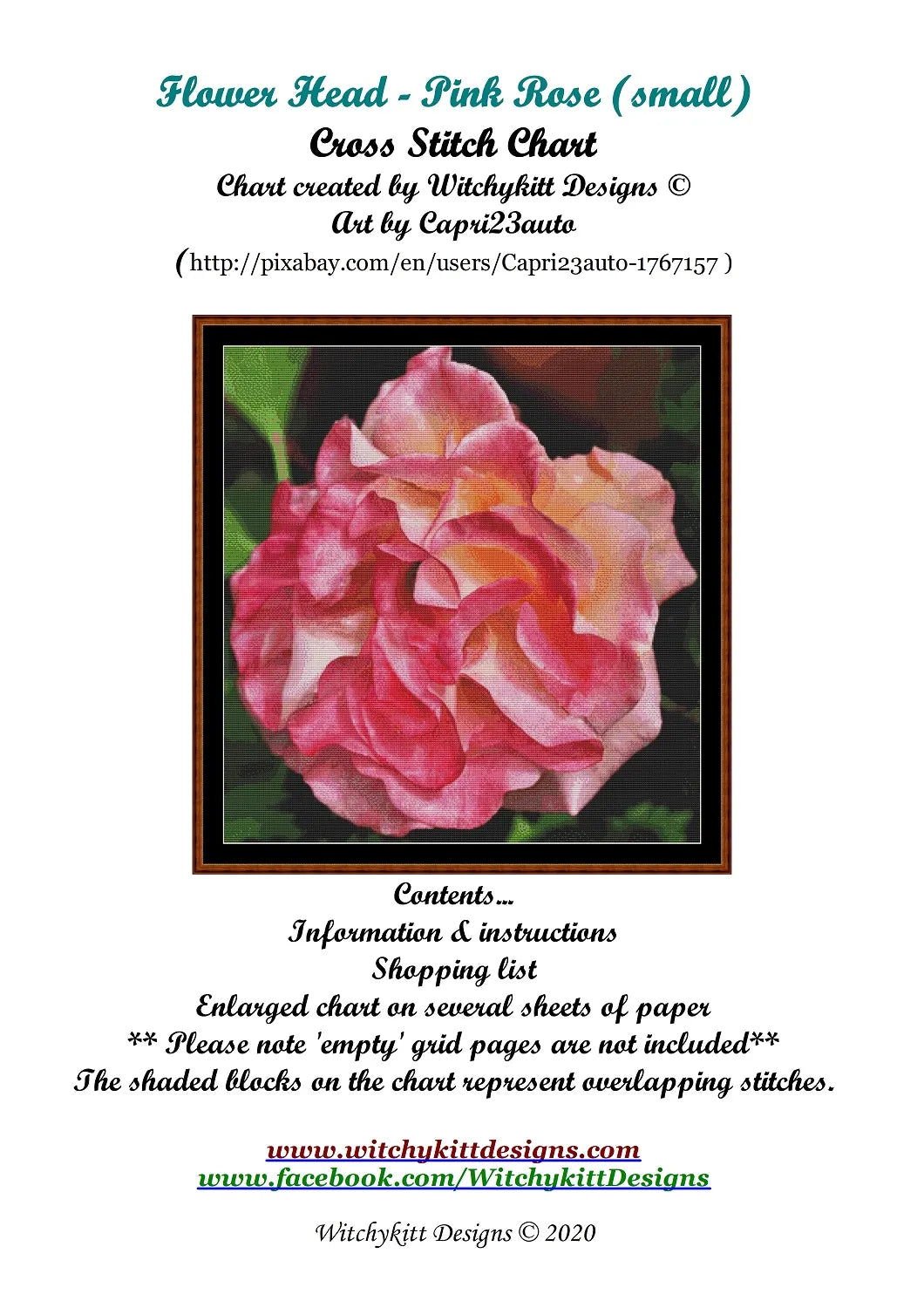 Flower Head - Pink Rose  