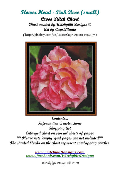 Flower Head - Pink Rose  