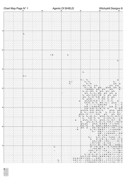 Expertly created patterns by Sam. - Agents Of SHIELD cross stitch patterns Agents Of SHIELD is a superhero Marvel pattern that comes as a full coverage pattern with no back-stitching. Additionally, Agents Of SHIELD is available in 2 different design sizes - cross stitch small & regular Each sale includes the B&W chart