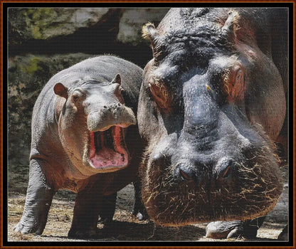 Hippo Mum & Baby