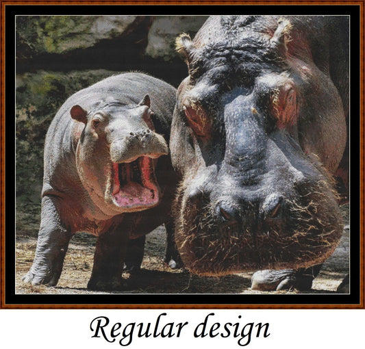 Hippo Mum & Baby