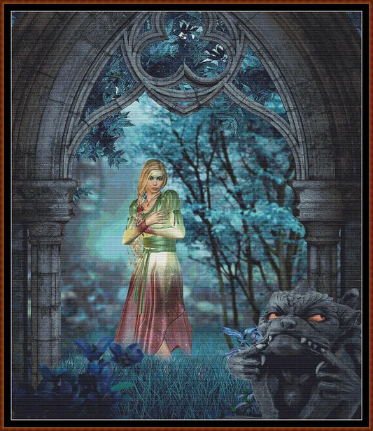 Gargoyle fantasy cross stitch patterns are expertly created from art by Syaibatul Hamdi under Public Domain CC0 license