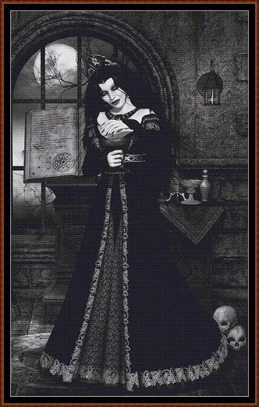 The Vampire Witch patterns are expertly created from art by Rachealmarie under Public Domain CC0 license