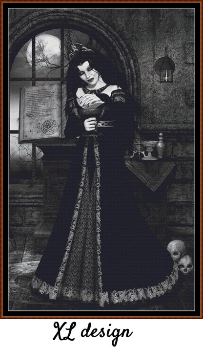 The Vampire Witch patterns are expertly created from art by Rachealmarie under Public Domain CC0 license