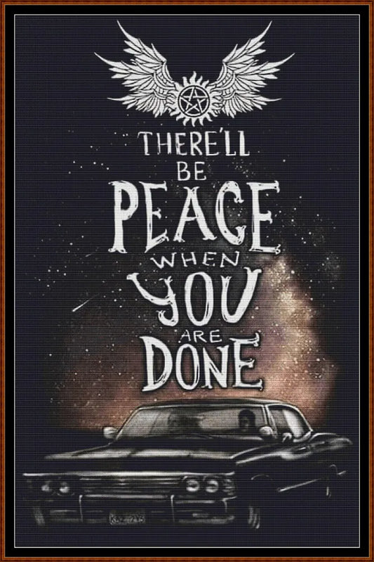 Supernatural - Peace patterns are expertly created by Sam
