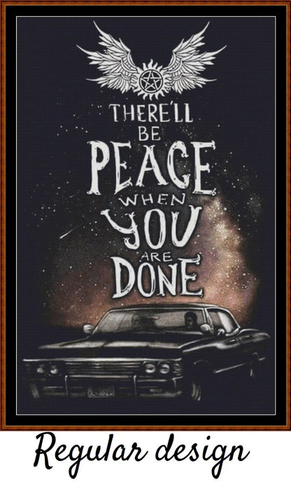 Supernatural - Peace patterns are expertly created by Sam
