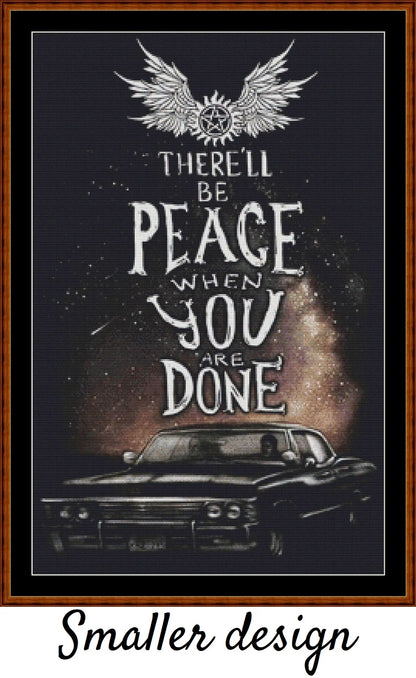 Supernatural - Peace patterns are expertly created by Sam