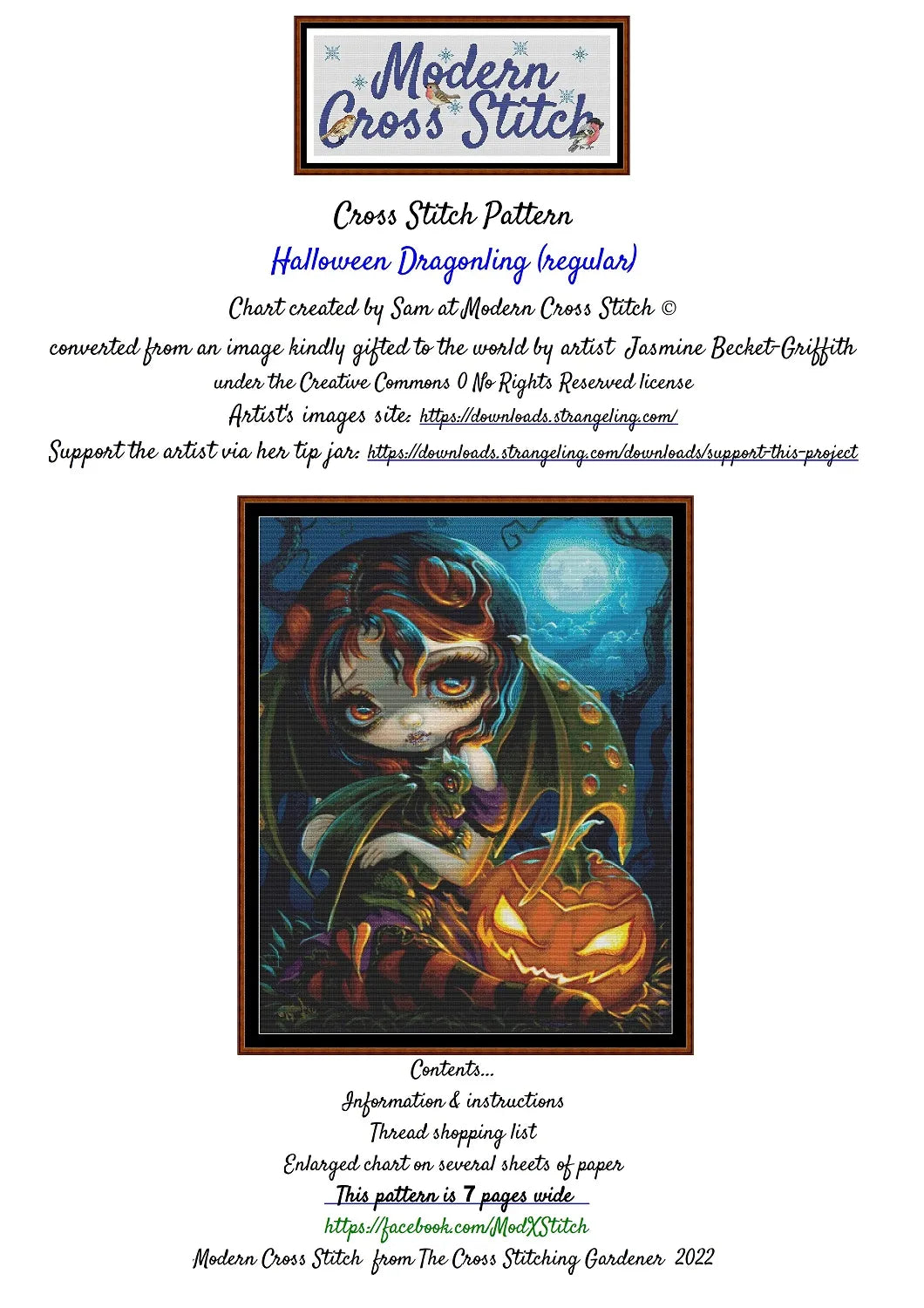 Halloween Dragonling patterns are expertly created from art by Jasmine Beckett-Griffith under Public Domain CC0 license Halloween Dragooning is Strangeling World pattern