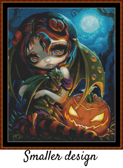 Halloween Dragonling patterns are expertly created from art by Jasmine Beckett-Griffith under Public Domain CC0 license Halloween Dragooning is Strangeling World pattern
