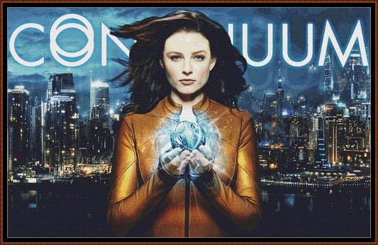 Continuum patterns featuring Rachel Nichols as Kiera Cameron are expertly created by Sam