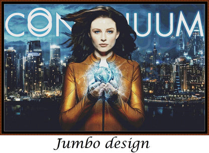Continuum patterns featuring Rachel Nichols as Kiera Cameron are expertly created by Sam
