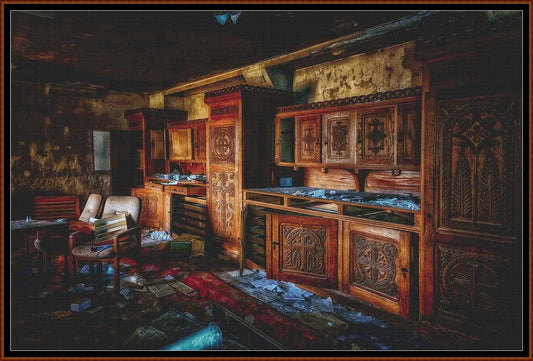 Abandoned Places - The Kitchen patterns are expertly created from art by Peter H (tama66) under Public Domain CC0 license