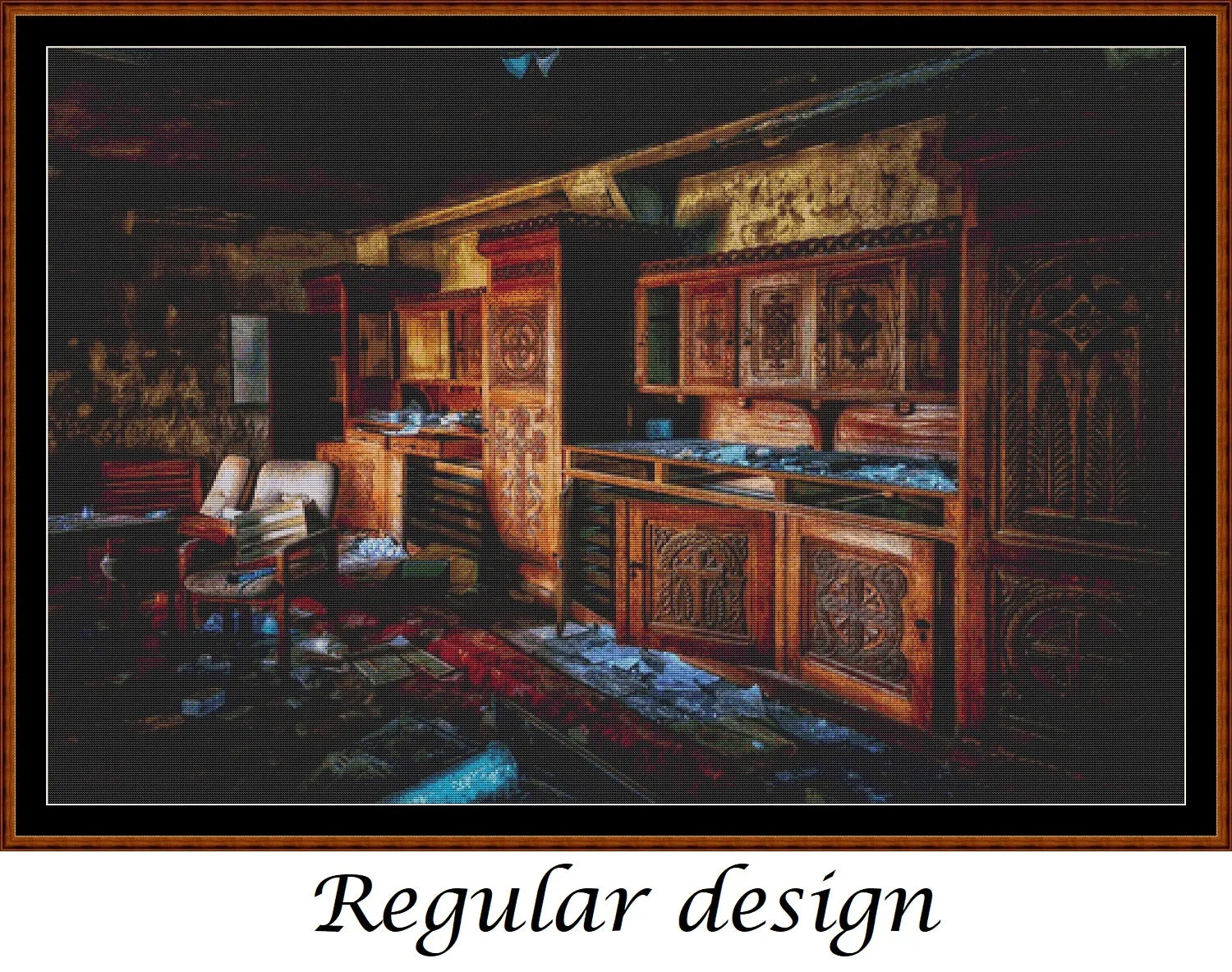 Abandoned Places - The Kitchen patterns are expertly created from art by Peter H (tama66) under Public Domain CC0 license