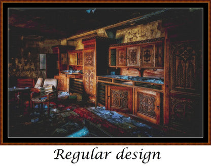 Abandoned Places - The Kitchen patterns are expertly created from art by Peter H (tama66) under Public Domain CC0 license