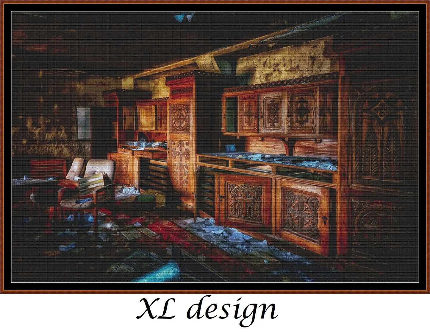 Abandoned Places - The Kitchen patterns are expertly created from art by Peter H (tama66) under Public Domain CC0 license