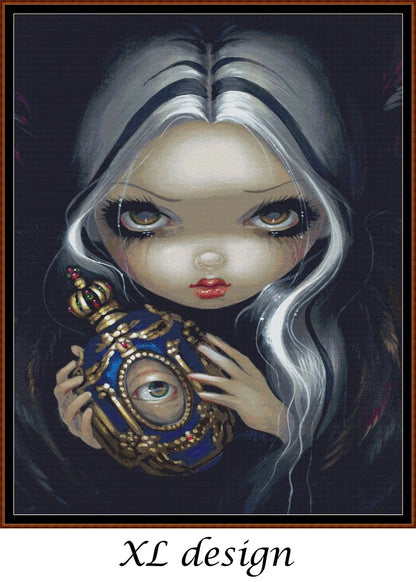 Alchemical Angel 4 patterns are a Stranglins World fantasy witch design expertly created from art by Jasmine Becket-Griffith under Public Domain CC0 license