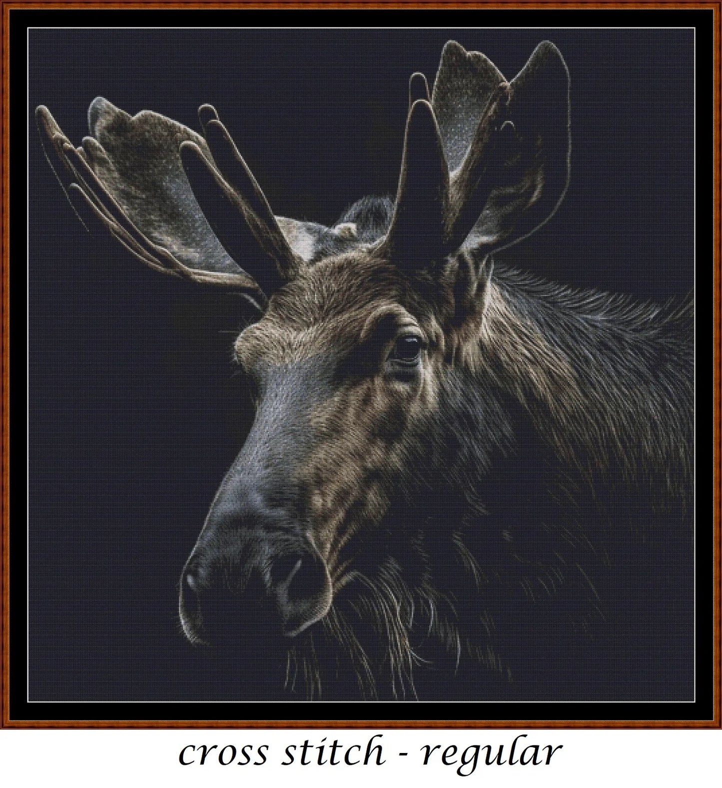 Moose patterns are expertly created from art by Karsten Bergmann under Public Domain CC0 license