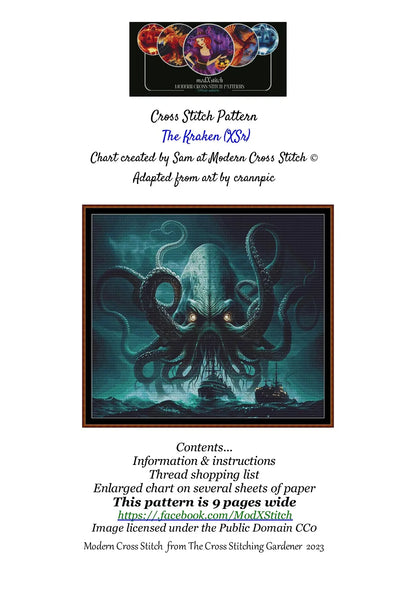 The Kraken patterns are expertly created from art by crannpic under Public Domain CC0 license