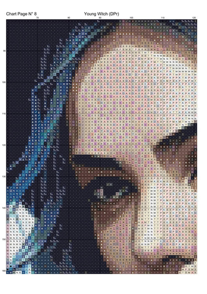 Young Witch patterns are expertly created from art by Julius H under Public Domain CC0 license