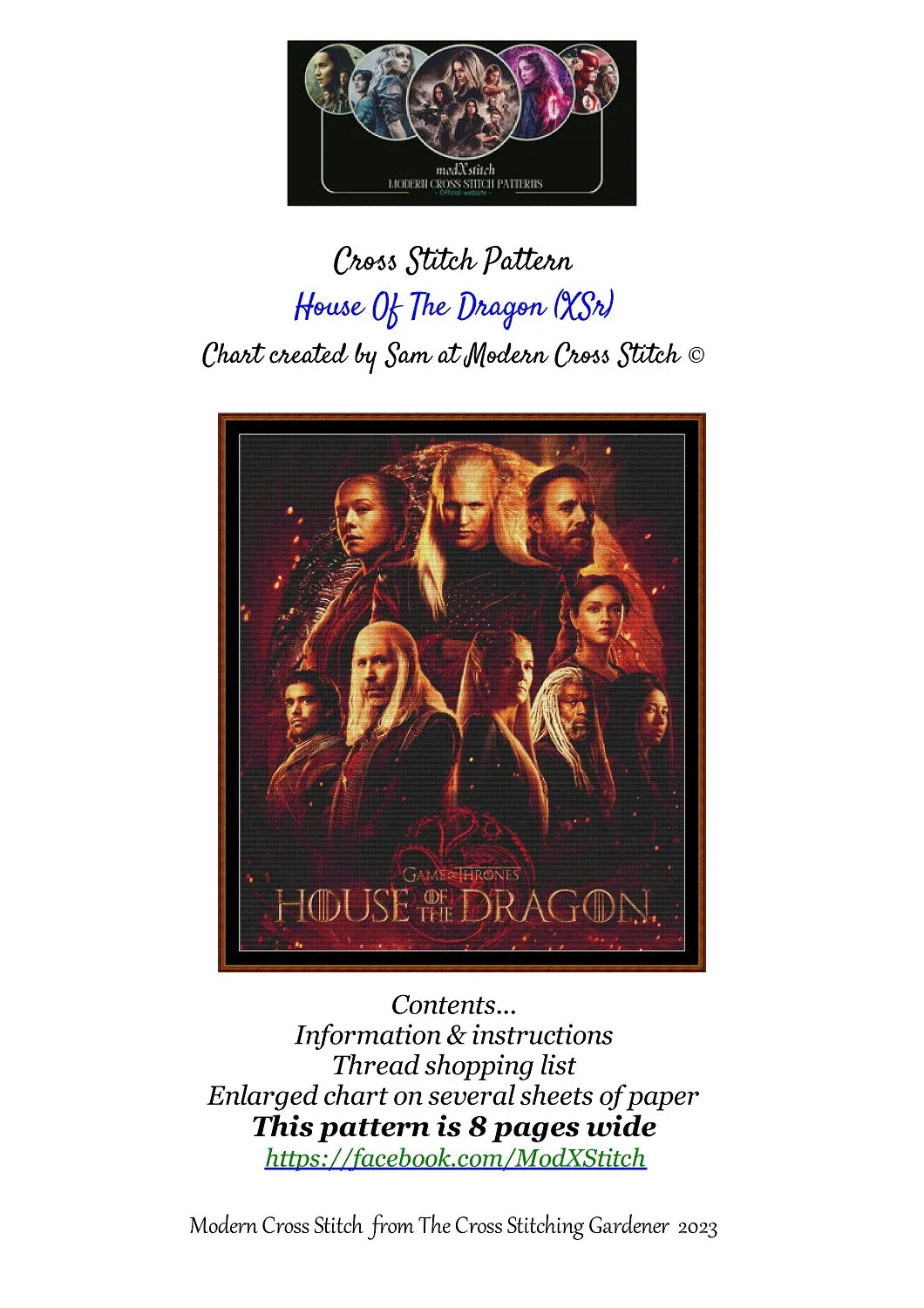 House Of The Dragon are Game Of Thrones patterns are expertly created by Sam