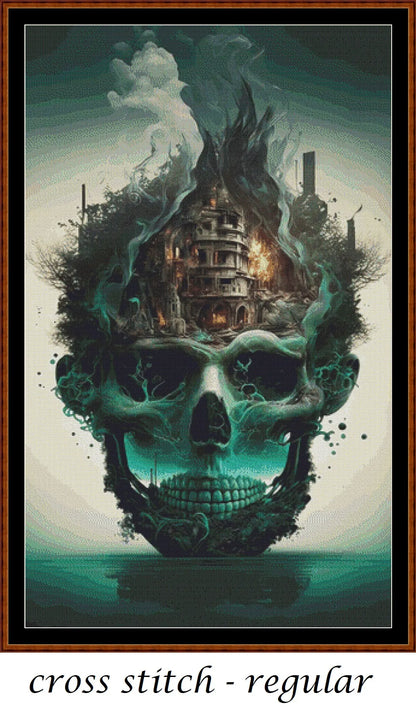 Skull Home patterns are expertly created from art by Gismi under Public Domain CC0 license