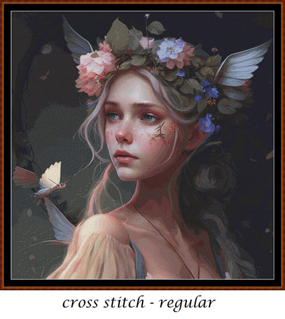 Fairy Portrait patterns are expertly created from art by crannpic under Public Domain CC0 license