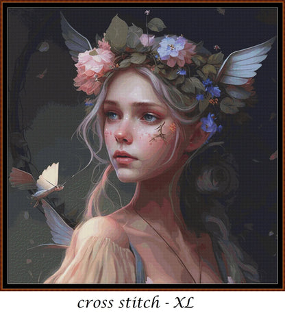Fairy Portrait patterns are expertly created from art by crannpic under Public Domain CC0 license