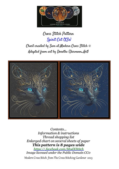 Spirit Cat patterns are expertly created from art by Dorothe (Darkmon_Art) under Public Domain CC0 license