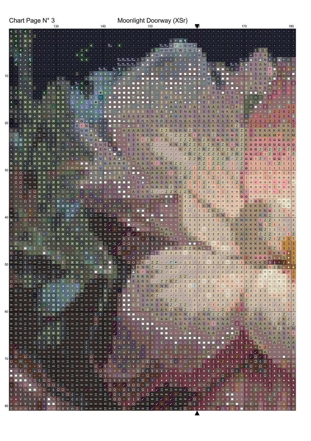 Moonlight Doorway patterns are expertly created from art by Gismi under Public Domain CC0 license