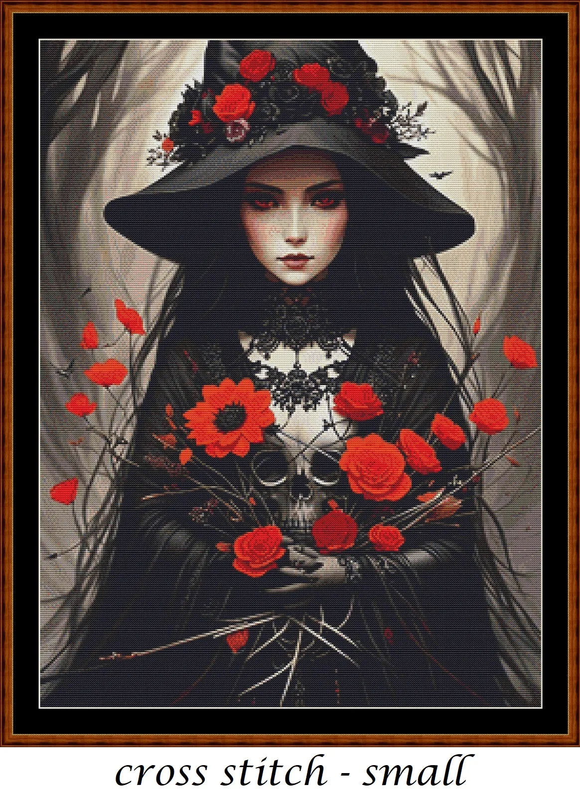 Witch Girl - Funeral patterns are expertly created from art by Thanh Nguyen under Public Domain CC0 license