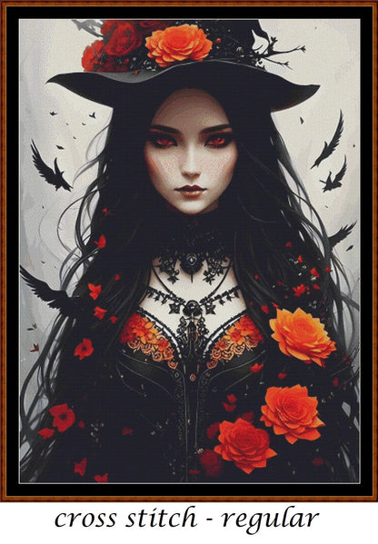 Witch Girl - Soirée  patterns are expertly created from art by Thanh Nguyen under Public Domain CC0 license