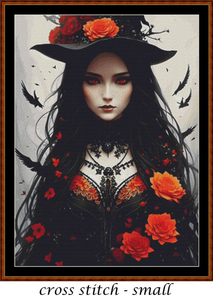 Witch Girl - Soirée  patterns are expertly created from art by Thanh Nguyen under Public Domain CC0 license