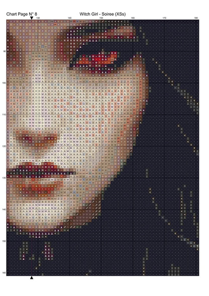 Witch Girl - Soirée  patterns are expertly created from art by Thanh Nguyen under Public Domain CC0 license