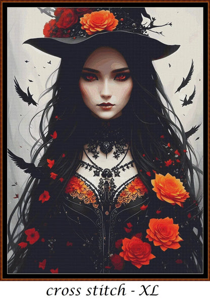 Witch Girl - Soirée  patterns are expertly created from art by Thanh Nguyen under Public Domain CC0 license