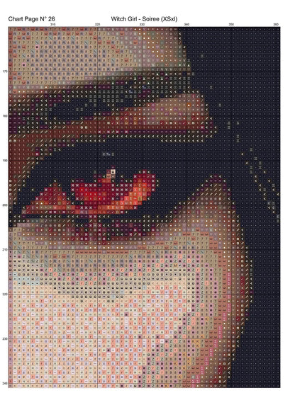 Witch Girl - Soirée  patterns are expertly created from art by Thanh Nguyen under Public Domain CC0 license