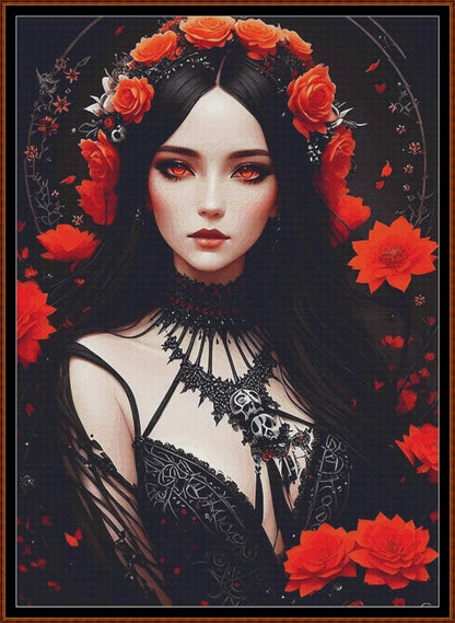 Witch Girl - Handfasting patterns are expertly created from art by Thanh Nguyen under Public Domain CC0 license