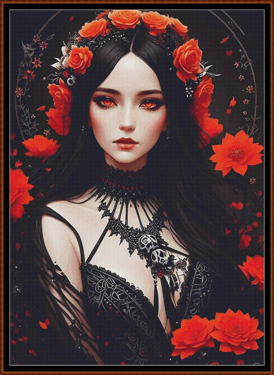 Witch Girl - Handfasting patterns are expertly created from art by Thanh Nguyen under Public Domain CC0 license