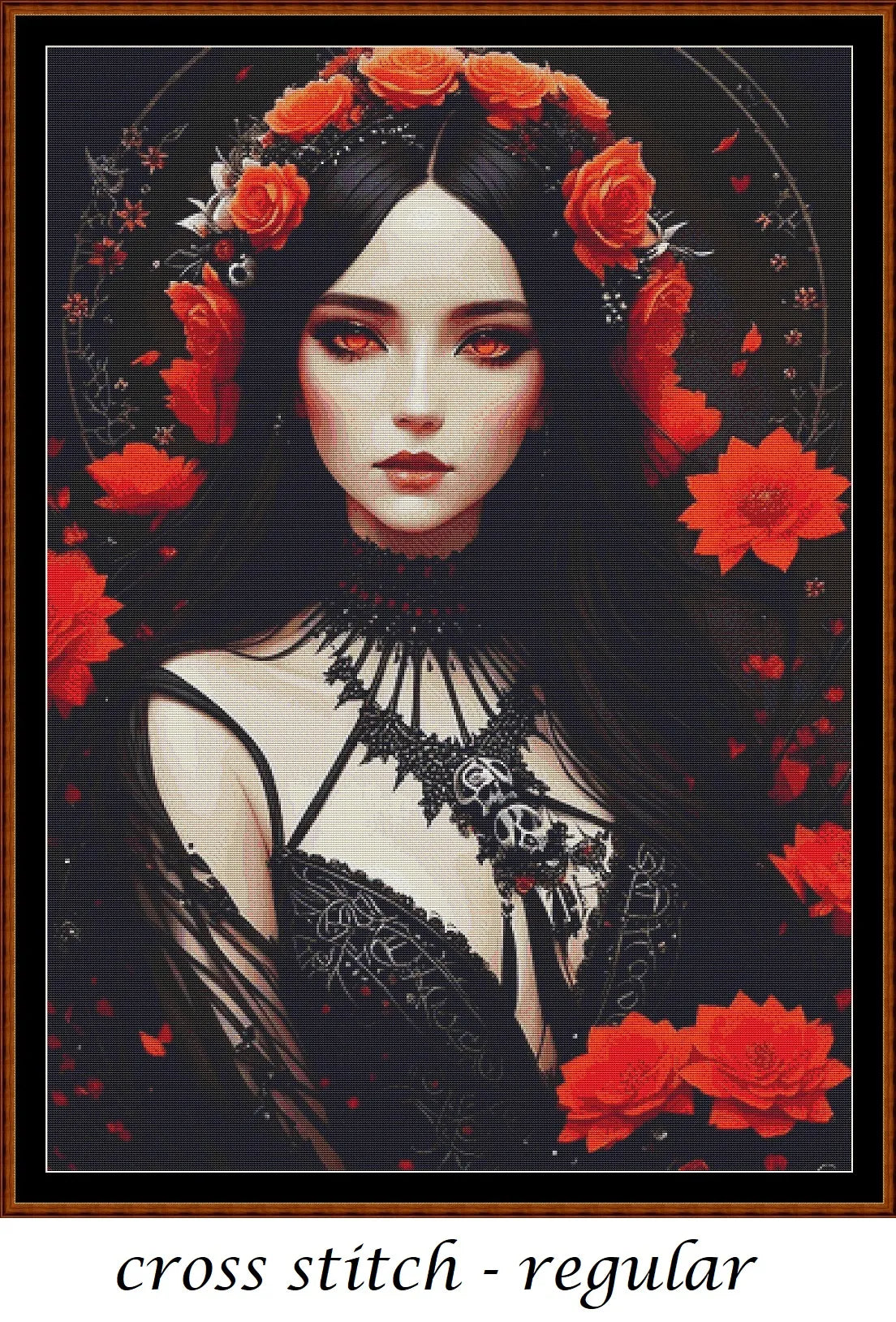 Witch Girl - Handfasting patterns are expertly created from art by Thanh Nguyen under Public Domain CC0 license