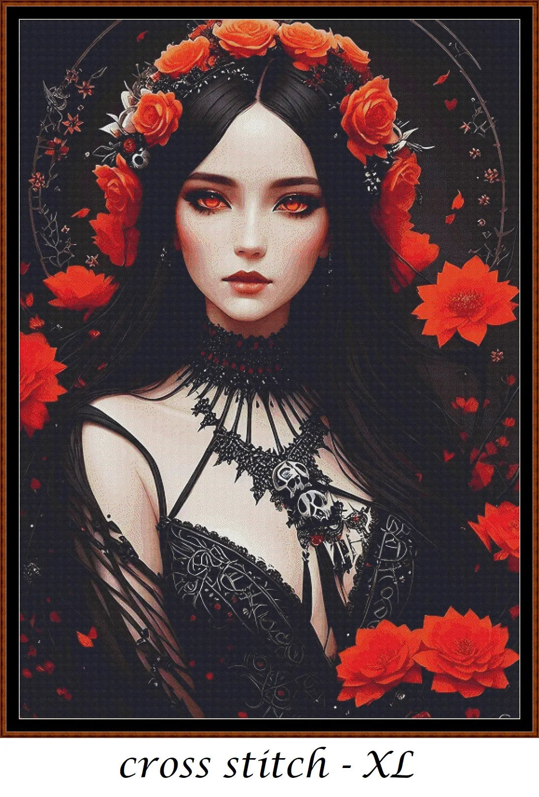 Witch Girl - Handfasting patterns are expertly created from art by Thanh Nguyen under Public Domain CC0 license