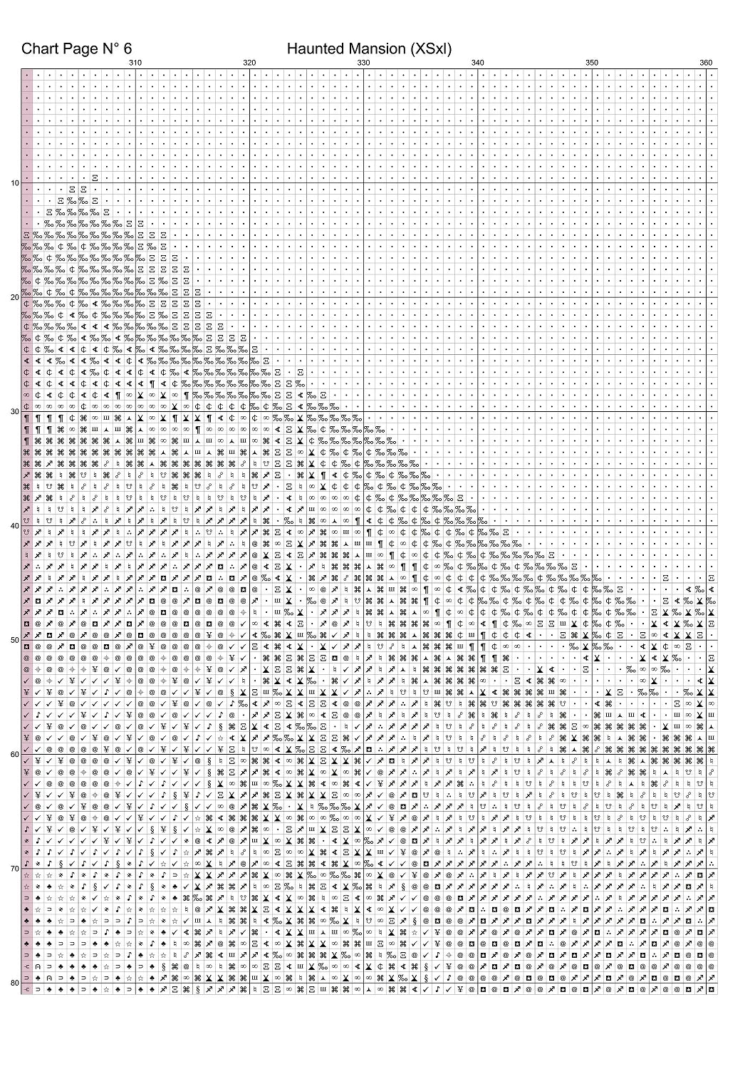 Haunted Mansion cross stitch pattern is a spooky design and is expertly created from art by Hansuan Fabregas under Public Domain CC0 license