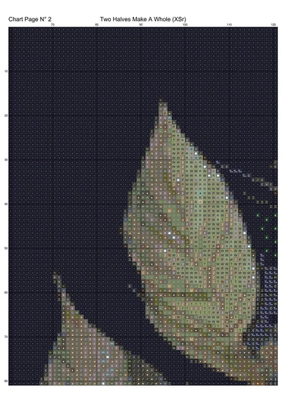 Two Halves Make A Whole cross stitch patterns are a sun and moon design expertly created from art by Gismi under Public Domain CC0 license