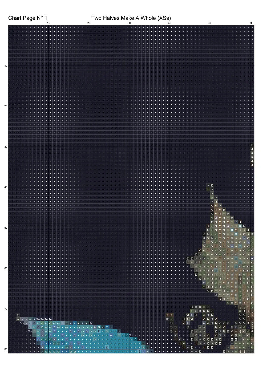 Two Halves Make A Whole cross stitch patterns are a sun and moon design expertly created from art by Gismi under Public Domain CC0 license