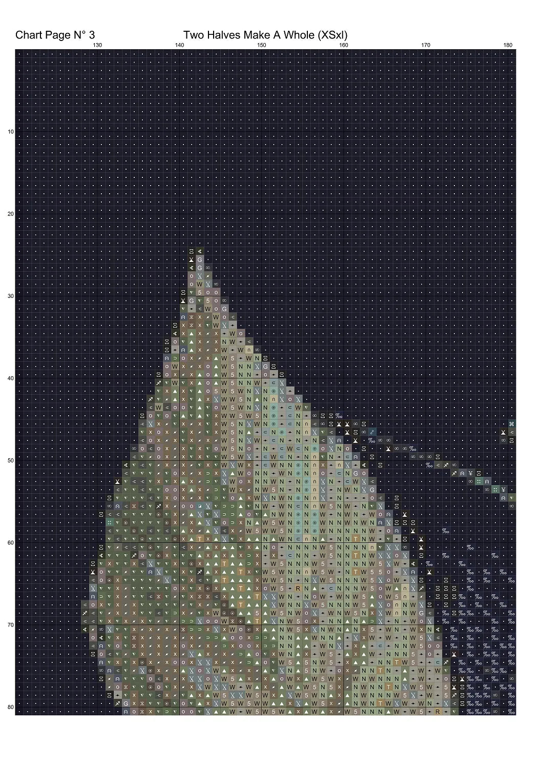Two Halves Make A Whole cross stitch patterns are a sun and moon design expertly created from art by Gismi under Public Domain CC0 license