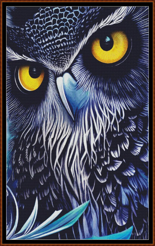Face Of The Owl patterns are expertly created from art by Art Dreams under Public Domain CC0 license Face Of The Owl is a fantasy bird pattern that comes as a full coverage pattern with no back-stitching. Additionally, Face Of The Owl is available in 3 different design sizes - cross stitch small, regular & XL Each sale includes both B&W and colour charts